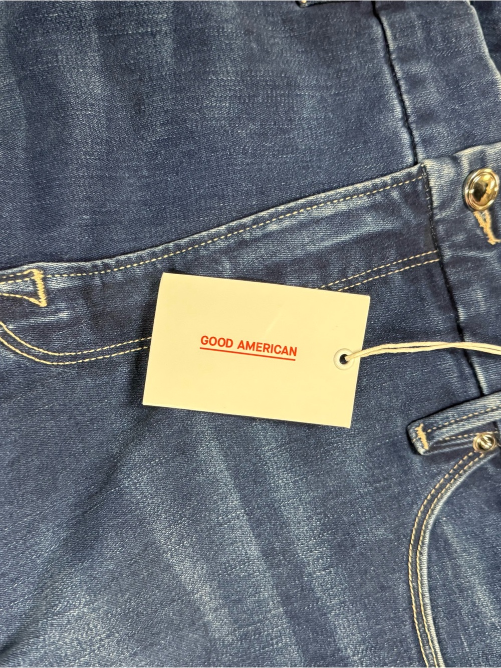 Good American Light Blue Petite Straight Denim Jeans